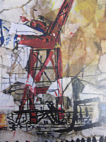 Red Crane by artist ian Potts